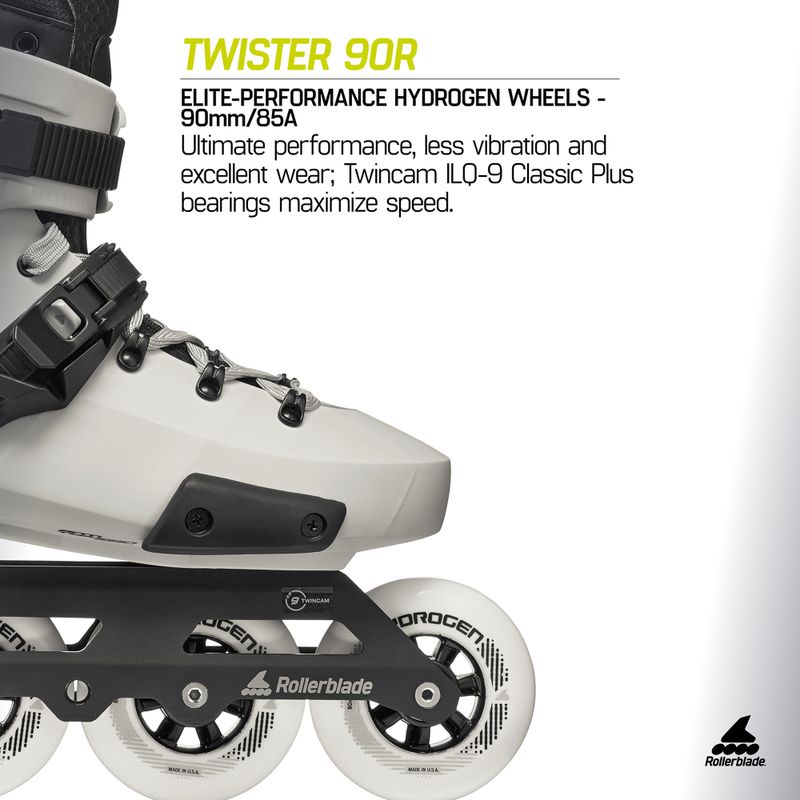 Kolieskové korčule Rollerblade Twister 90R white smoke/black 8