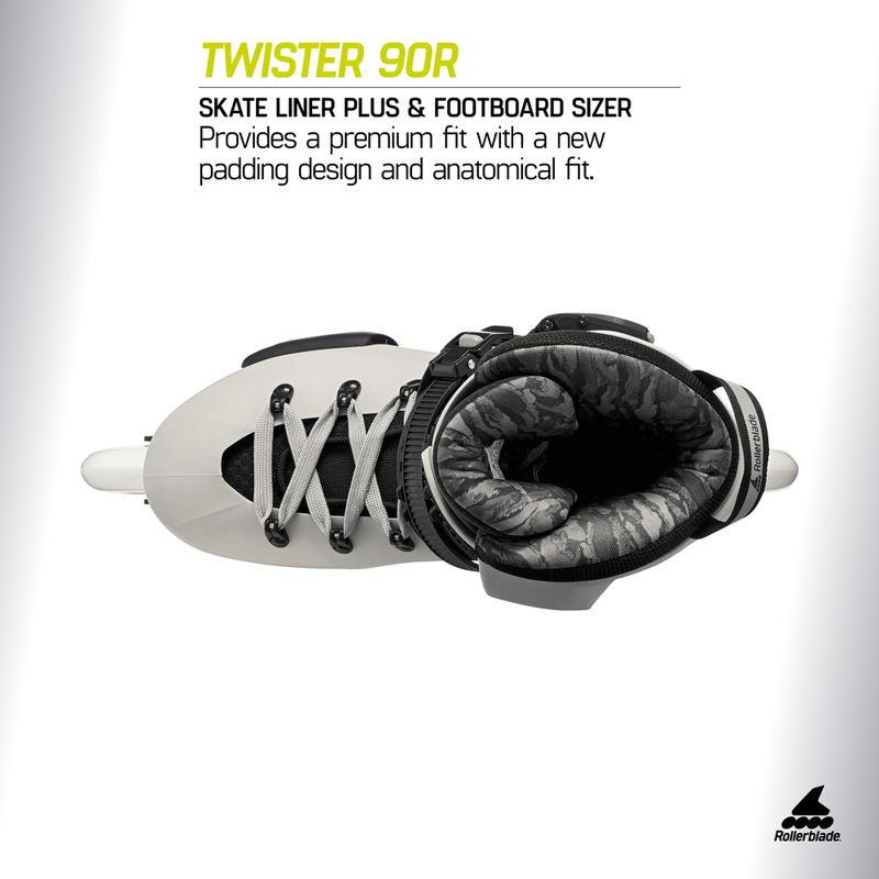 Kolieskové korčule Rollerblade Twister 90R white smoke/black 10