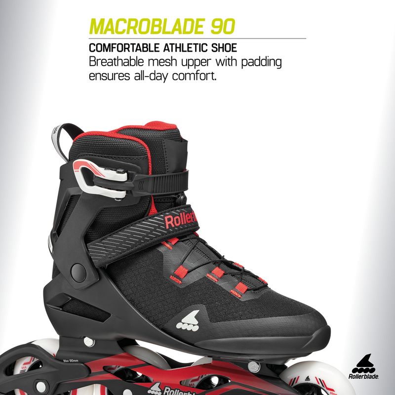 Pánske kolieskové korčule Rollerblade Macroblade 90 black/red 7