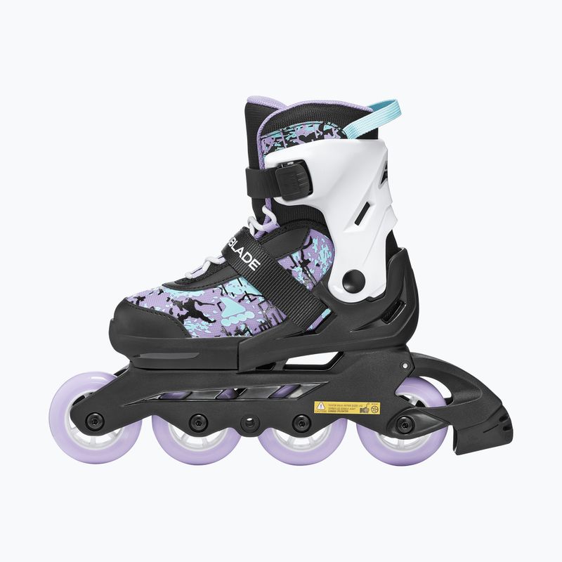 Detské kolieskové korčule Rollerblade Microblade SL Jr black/lavender/light blue 3