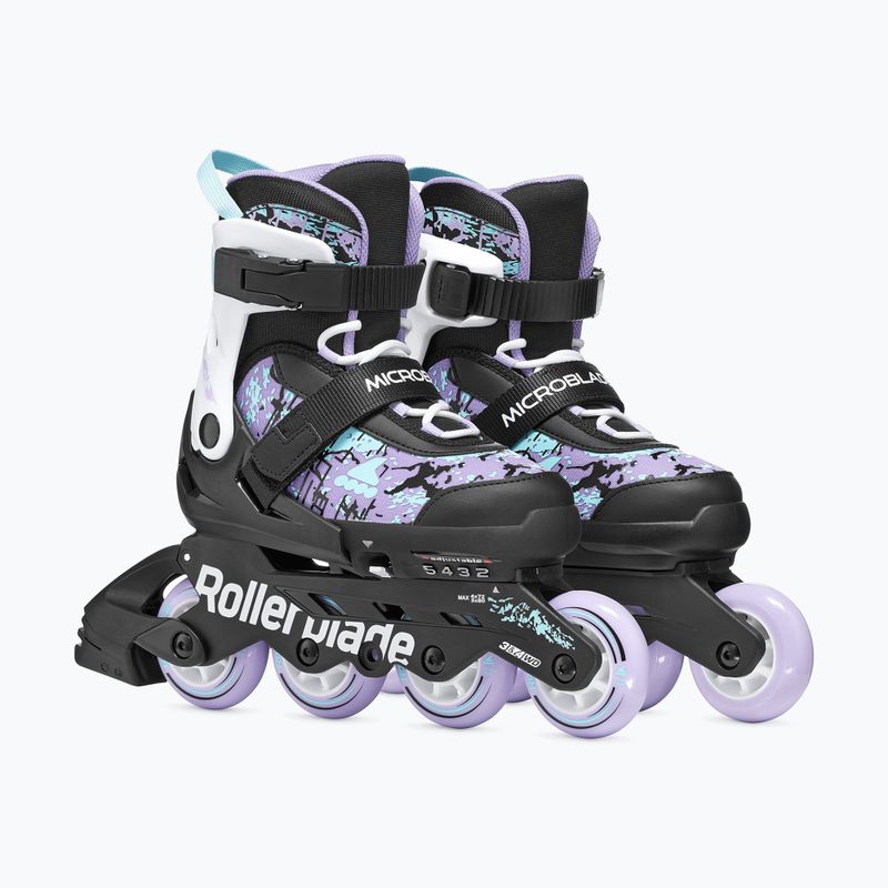 Detské kolieskové korčule Rollerblade Microblade SL Jr black/lavender/light blue 4