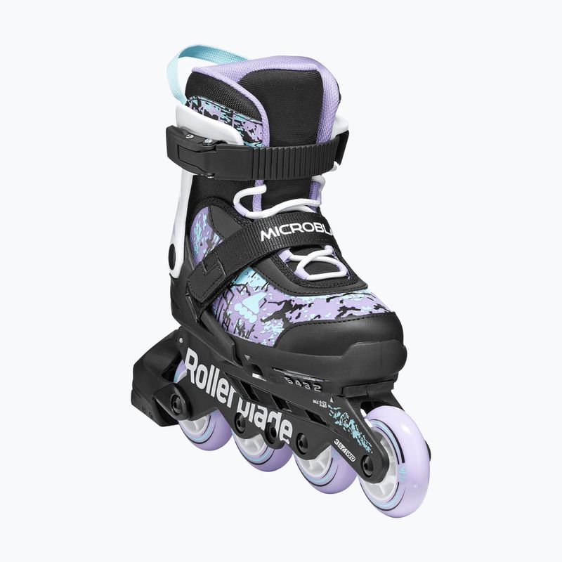 Detské kolieskové korčule Rollerblade Microblade SL Jr black/lavender/light blue 5