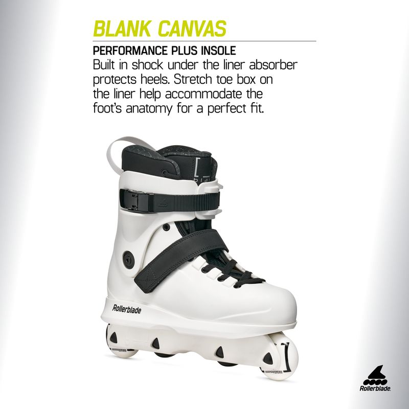 Pánske kolieskové korčule Rollerblade Blank Canvas white 7