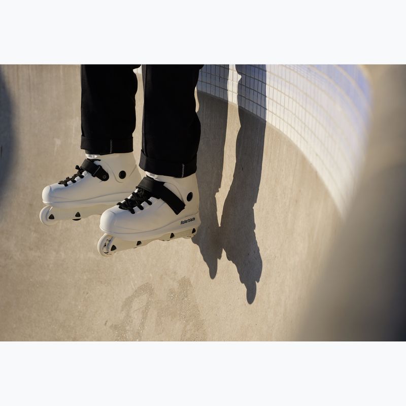 Pánske kolieskové korčule Rollerblade Blank Canvas white 8