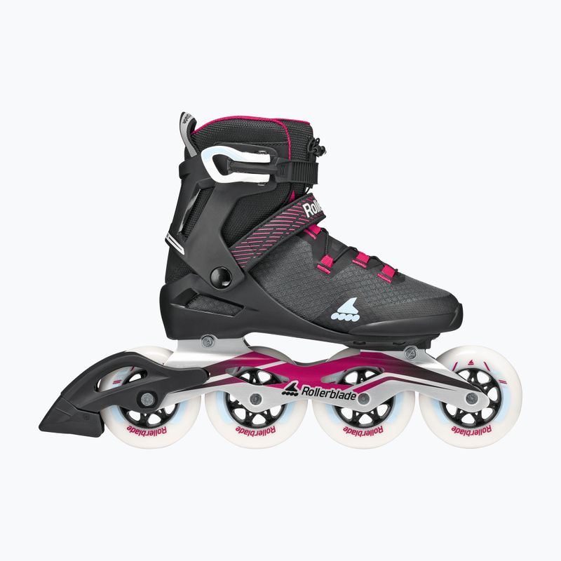 Dámske kolieskové korčule Rollerblade Macroblade 90 W black/burgundy/ocean green 2