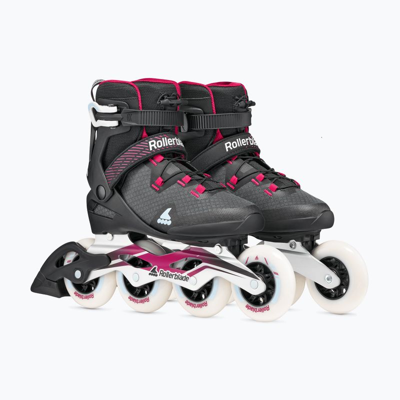 Dámske kolieskové korčule Rollerblade Macroblade 90 W black/burgundy/ocean green 4