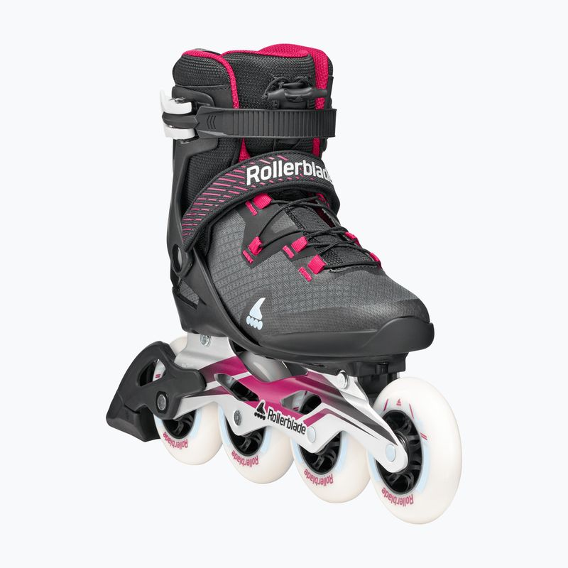 Dámske kolieskové korčule Rollerblade Macroblade 90 W black/burgundy/ocean green 5