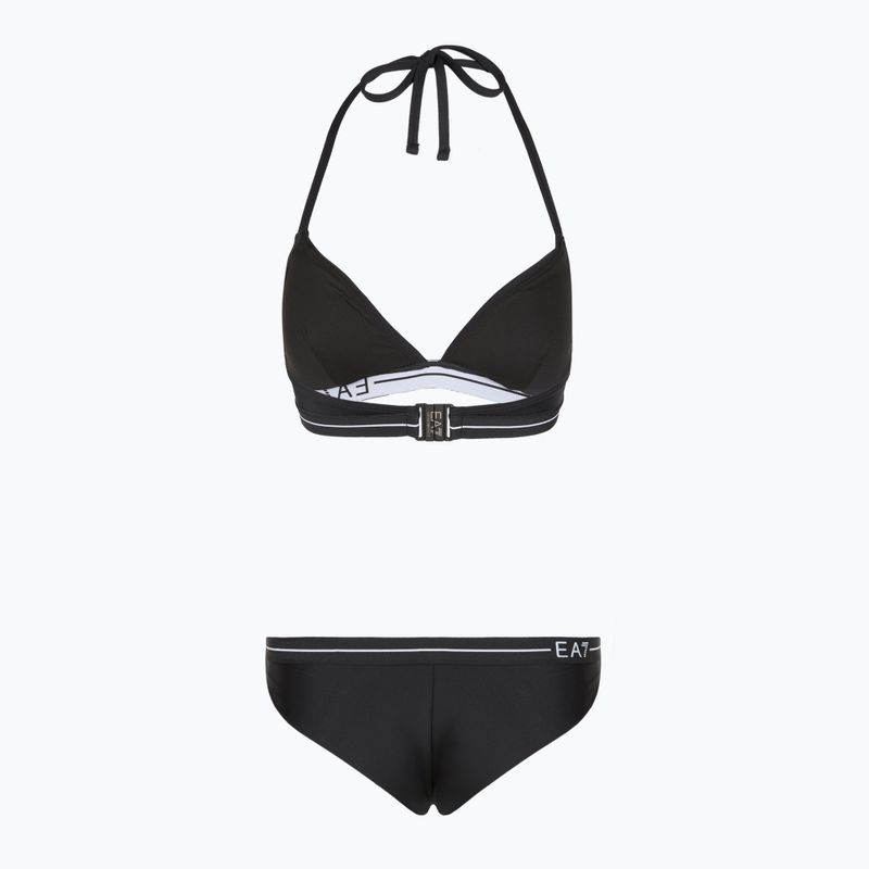 Dámske dvojdielne plavky EA7 Emporio Armani Logo Tape Bikini Triangle black 2