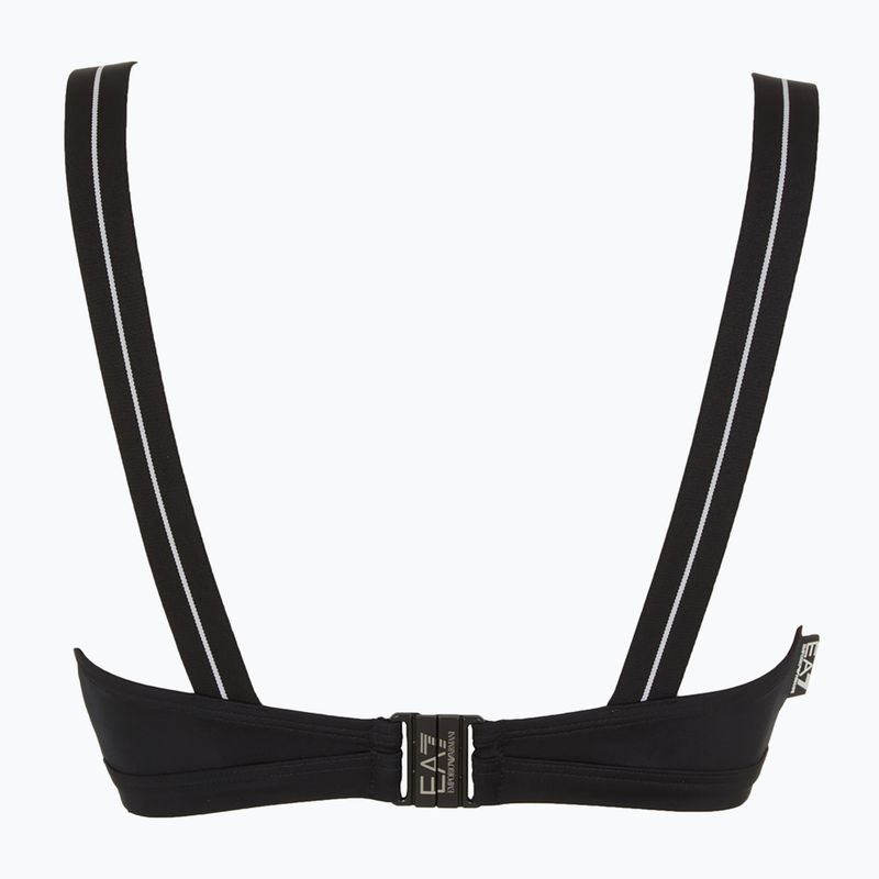 Dámske dvojdielne plavky EA7 Emporio Armani Logo Tape Bikini Top black 4