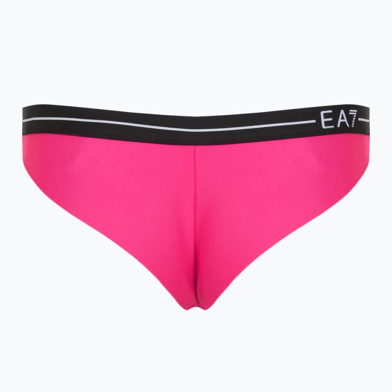 Dámske dvojdielne plavky EA7 Emporio Armani Logo Tape Bikini Triangle neon pink 7