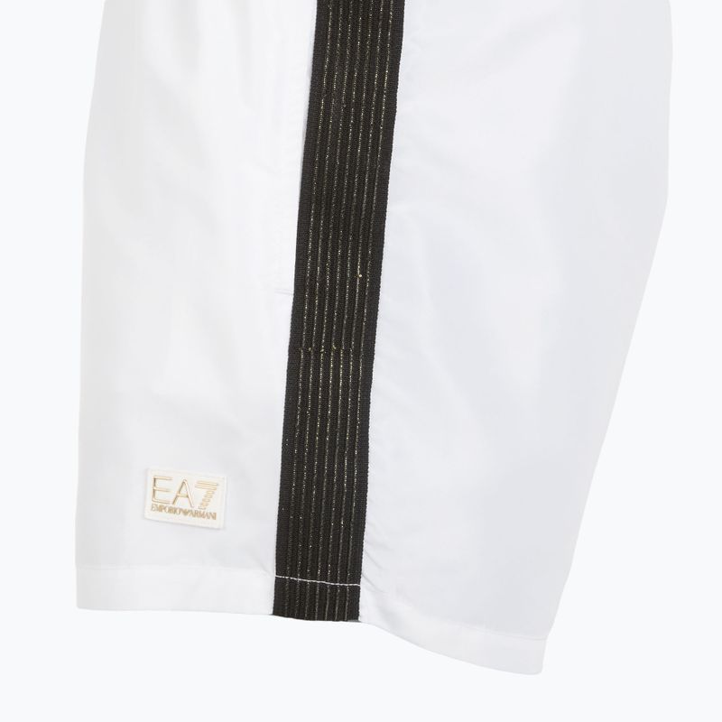 Pánske plavecké šortky EA7 Emporio Armani Gold Label Boxer White 3