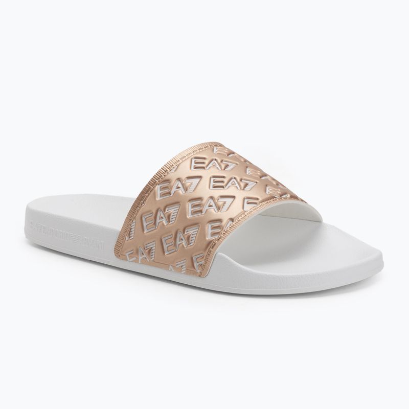 EA7 Emporio Armani Water Sports All Over white / rose gold žabky