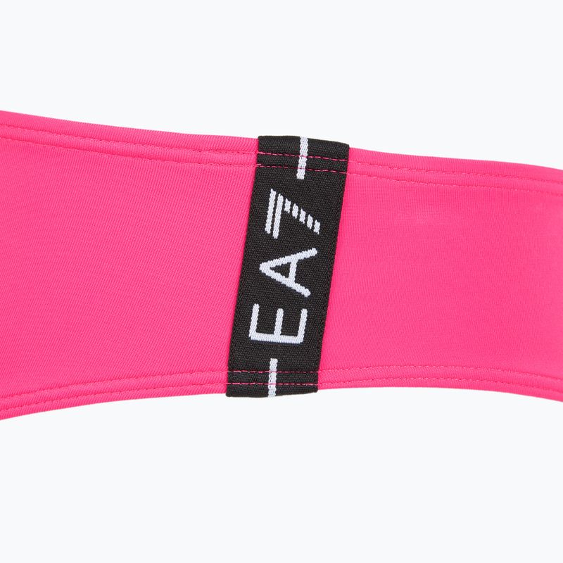 Dámske dvojdielne plavky EA7 Emporio Armani Logo Tape Bikini Top neon pink 8