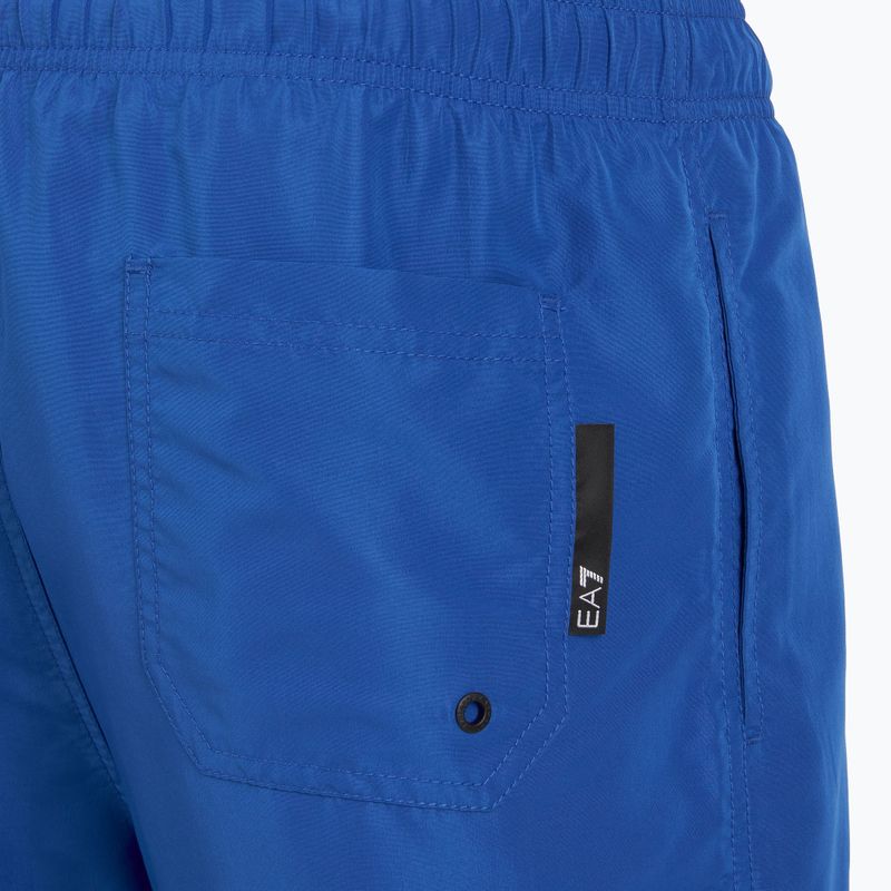 Pánske plavecké šortky EA7 Emporio Armani Logo Tape Boxer tyrkysové more 4
