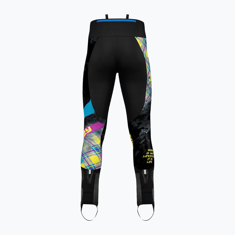 Nohavice Crazy Hugo print yellow scottish 2