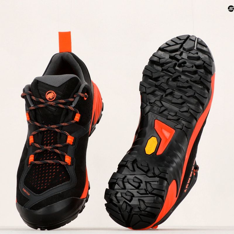 Pánske trekové topánky Mammut Sapuen Low GTX black and red 12