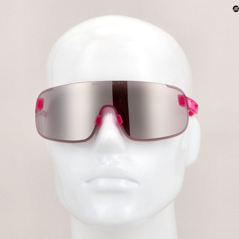 Cyklistické okuliare POC Elicit actinium pink translucent/clarity road silver 8