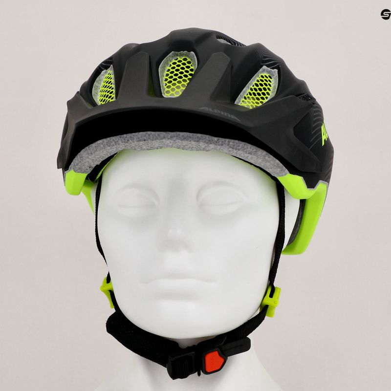 Detská cyklistická prilba Alpina Carapax black neon/yellow 9