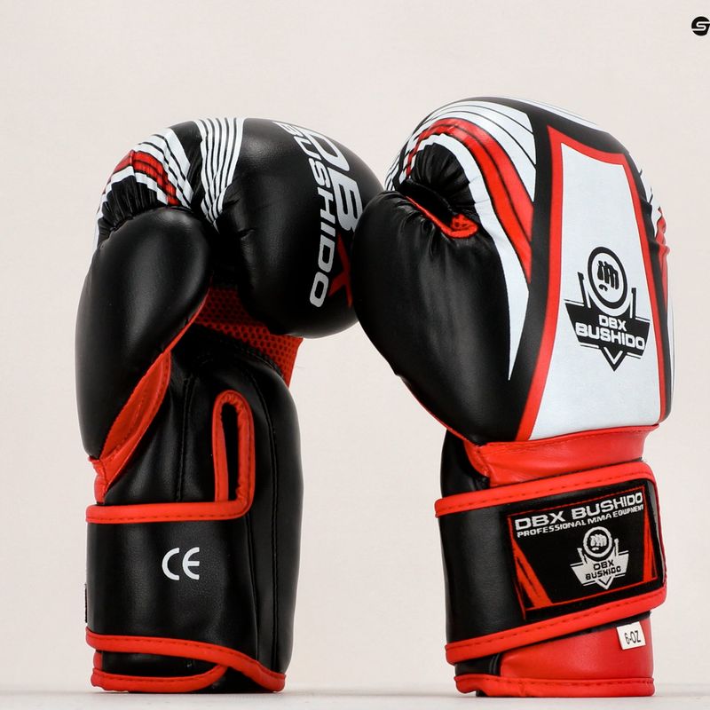 Detské boxerské rukavice DBX BUSHIDO ARB-47v2 čierno-červené 17