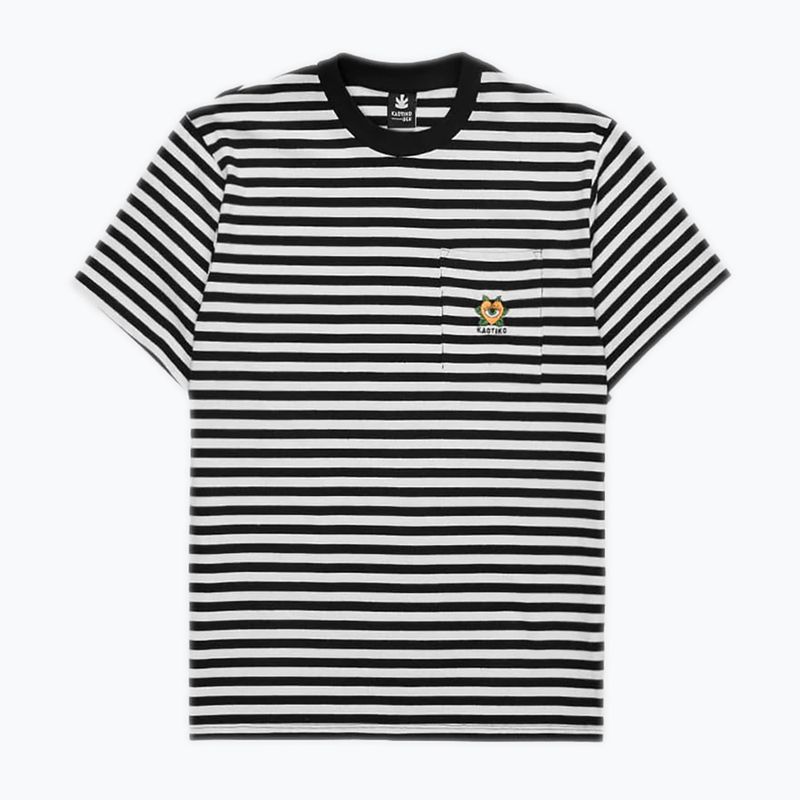 Pánske tričko Kaotiko M/C Rayas Corazon black 3