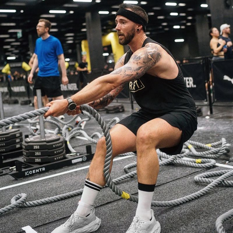 Tréningové lano Centr Competition Power Rope Centr x Hyrox black 9