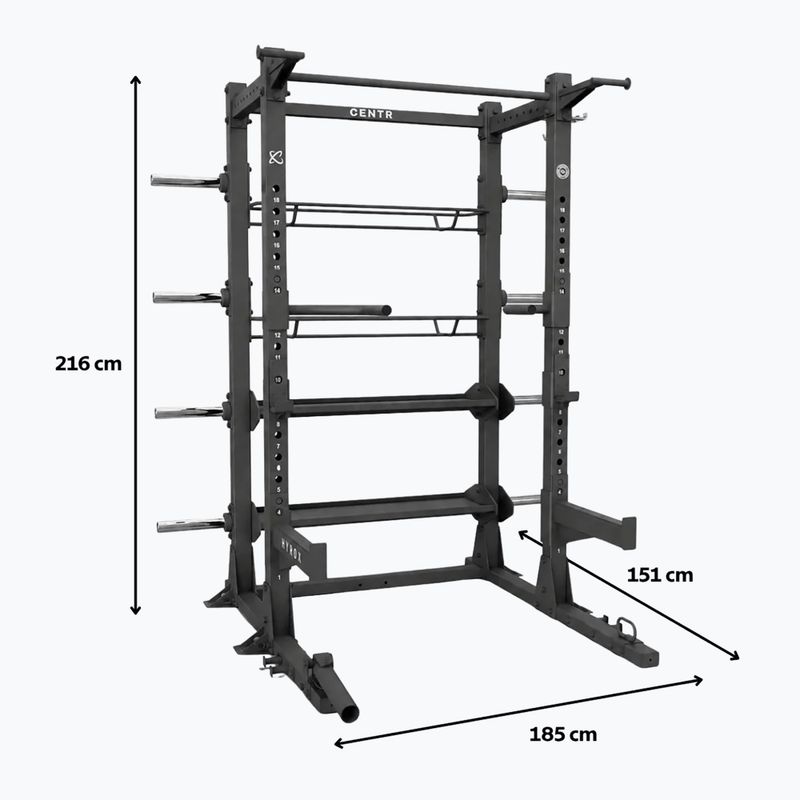 Tréningová klietka Centr Perform Series Half Rack Complete Package Centr x Hyrox black 9