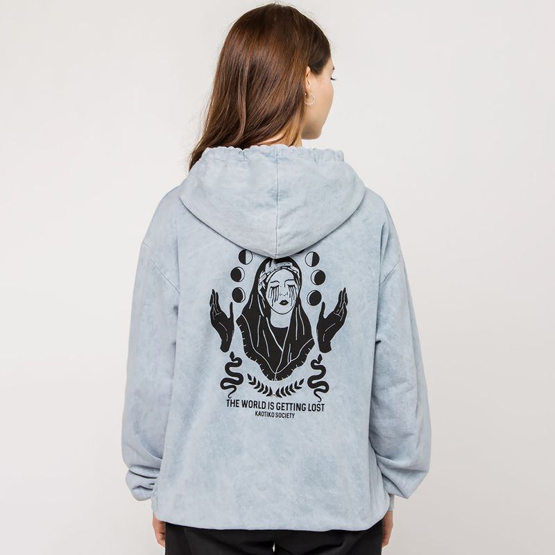 Pánska mikina Kaotiko Washed Virgin steel 2