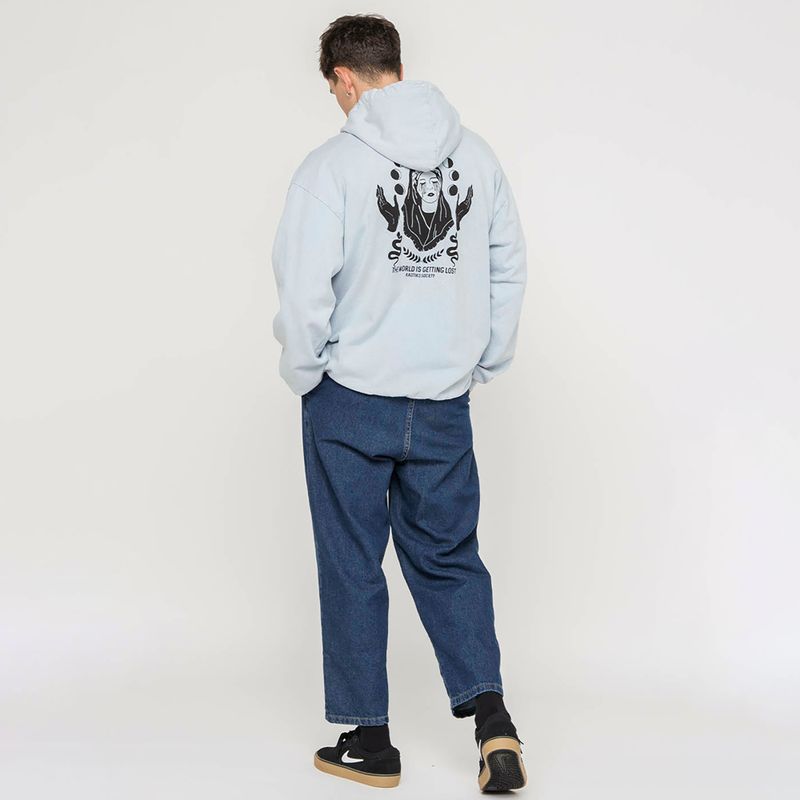 Pánska mikina Kaotiko Washed Virgin steel 4