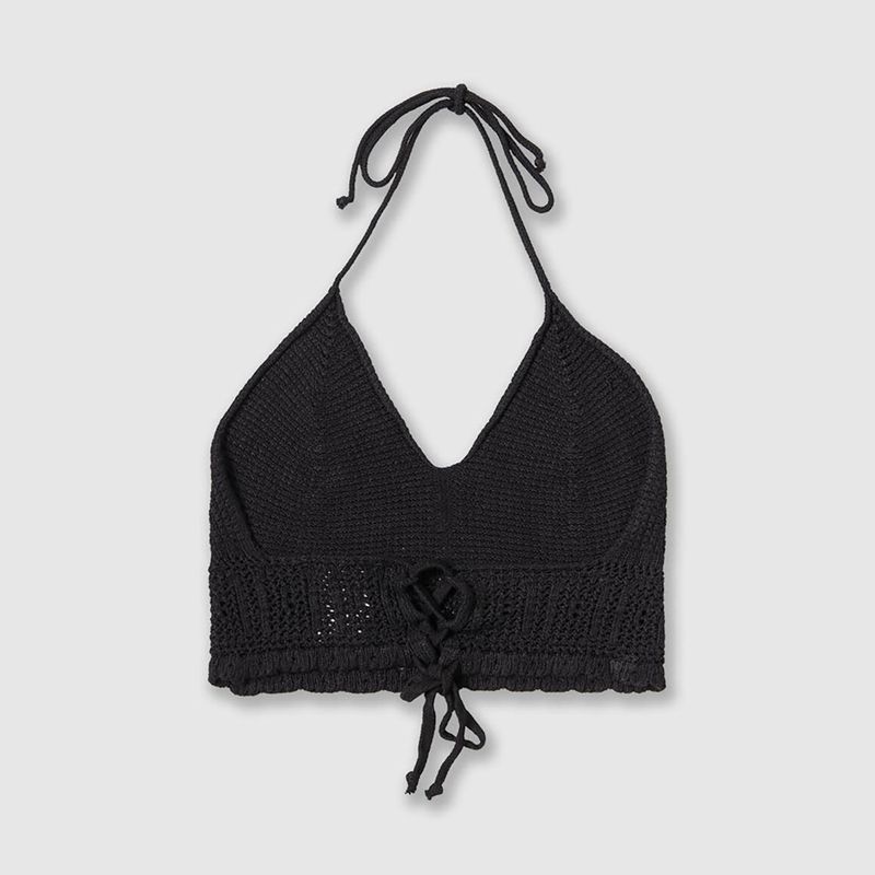 Dámsky top Kaotiko Tiran Crochet Menorca black 6