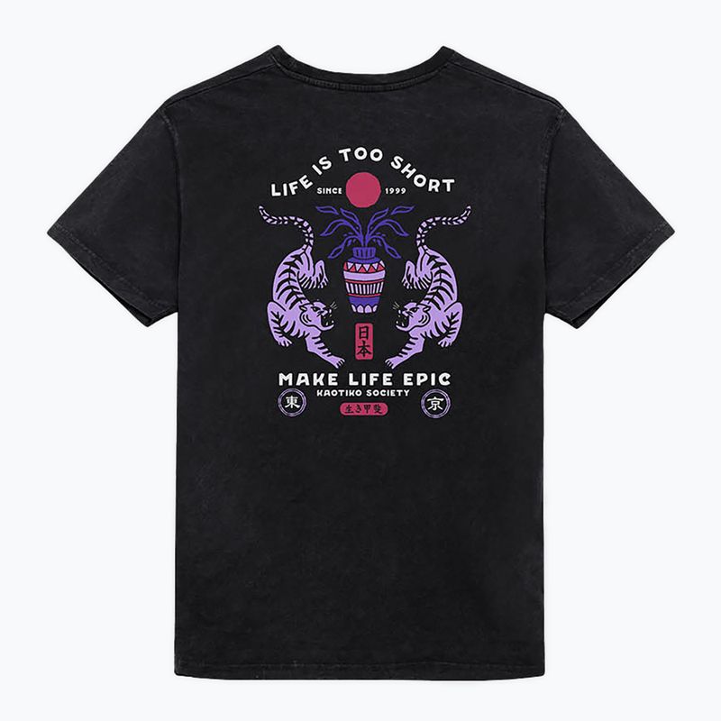 Pánske  tričko Kaotiko Washed Make Life Epic black 2