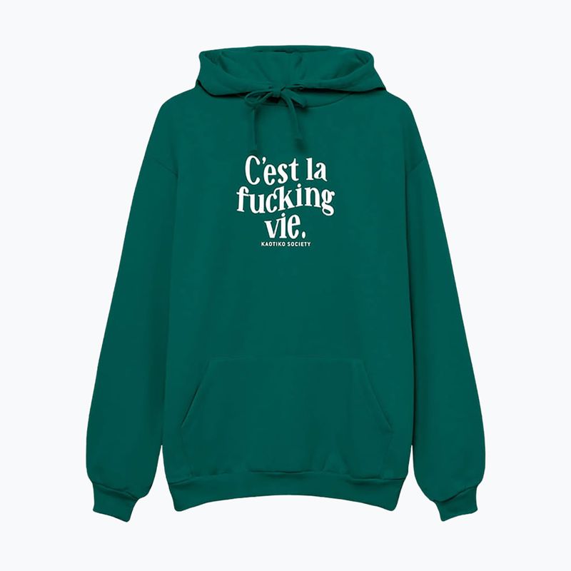 Dámska mikina Kaotiko C'est la vie Hoodie jade 3