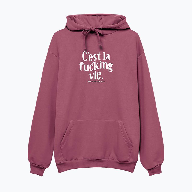 Dámska mikina Kaotiko C'est la vie Hoodie cherry 3