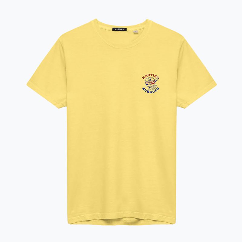 Pánske  tričko Kaotiko Washed Burguer yellow