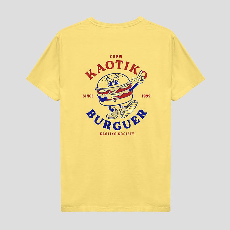 Pánske  tričko Kaotiko Washed Burguer yellow 2