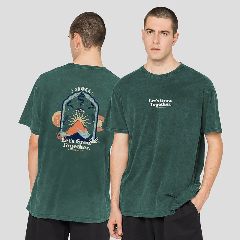 Pánske  tričko Kaotiko Washed Let's Grow heura 3