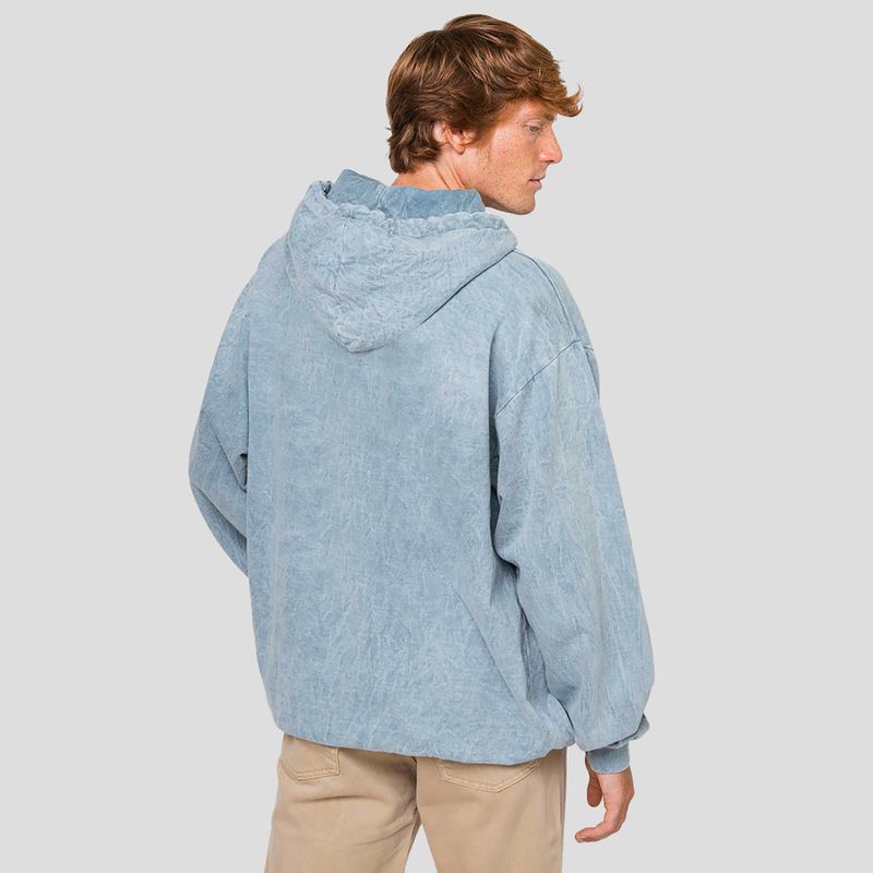 Pánska mikina Kaotiko Washed Vancouver Society steel 2