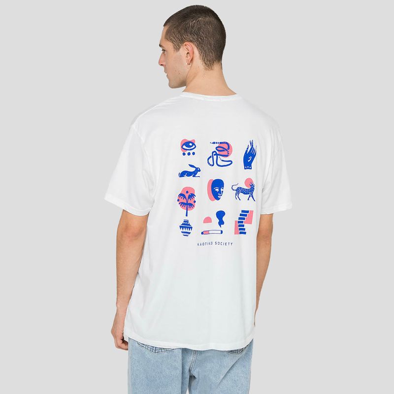 Pánske  tričko Kaotiko Washed Elements Occult white 2