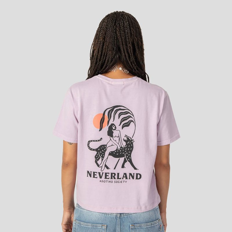Dámske tričko Kaotiko Washed Neverland malva 2