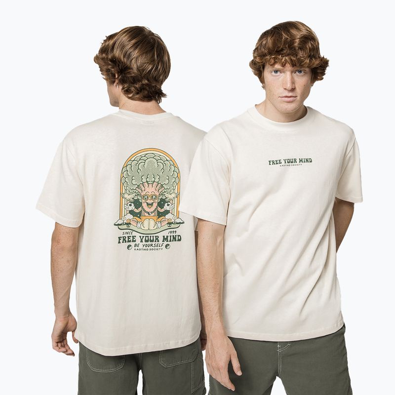 Pánske  tričko Kaotiko M / C Free Your Mind Organic Cotton ivory 3