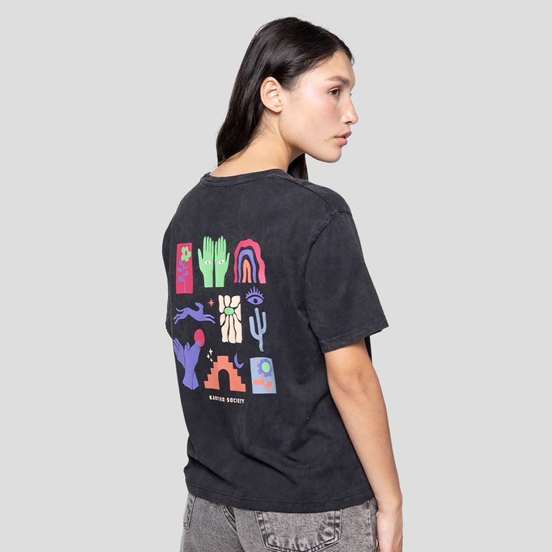 Dámske tričko Kaotiko M / C Washed Sonora black 3