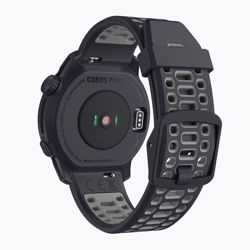 Hodinky COROS PACE 2 Premium GPS Silicone Band black WPACE2-NVY 5