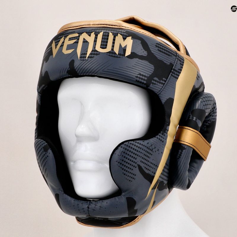 Boxerská prilba Venum Elite sivo-zlatá VENUM-1395-535 13