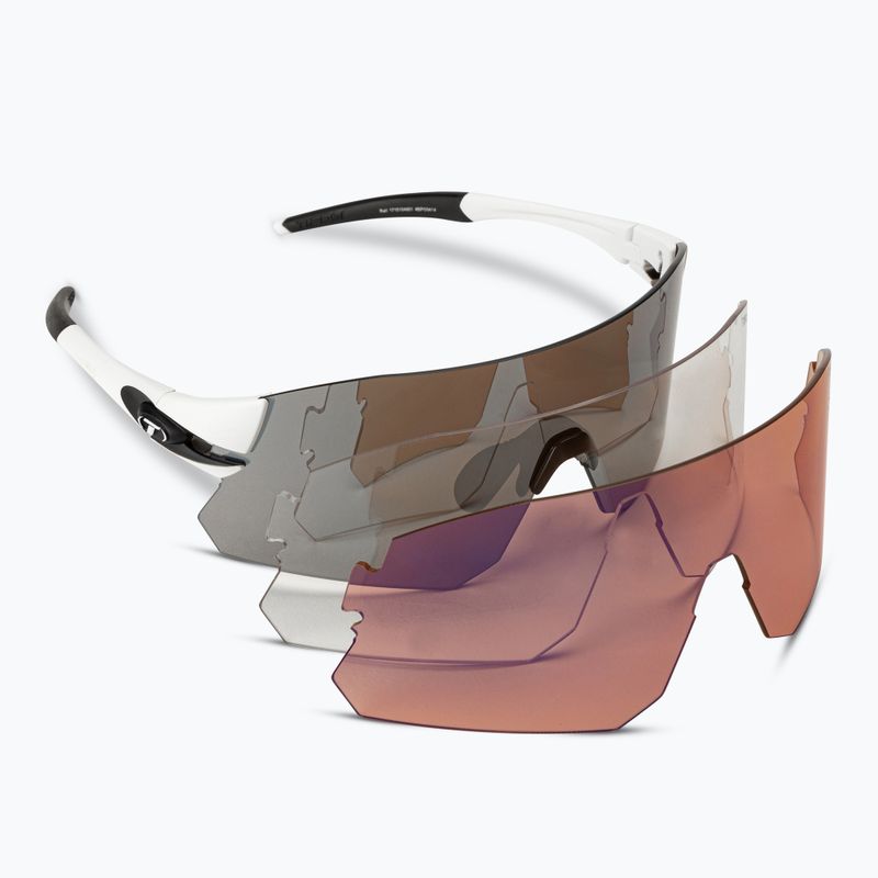Cyklistické okuliare Tifosi Rail white black/smoke/ac red/clear