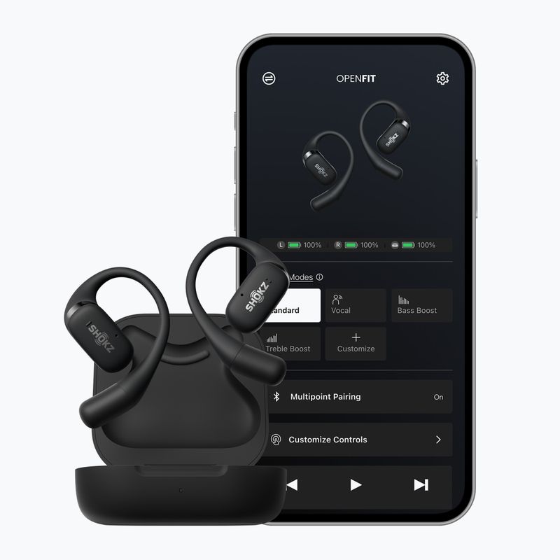 Bezdrôtové slúchadlá Shokz OpenFit čierne 14