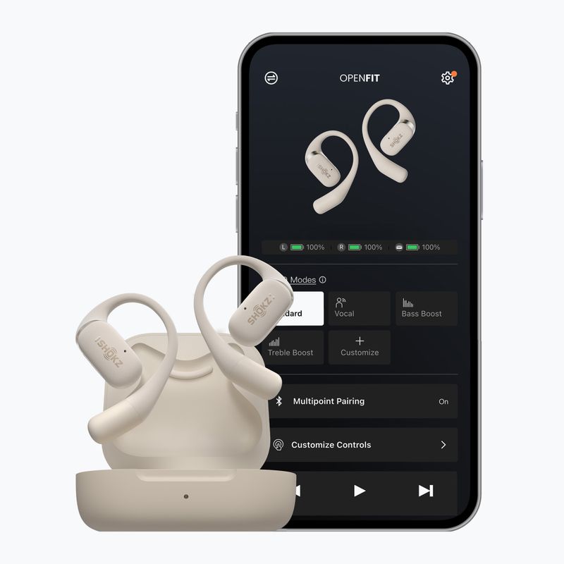 Bezdrôtové slúchadlá Béžové  Shokz OpenFit 15