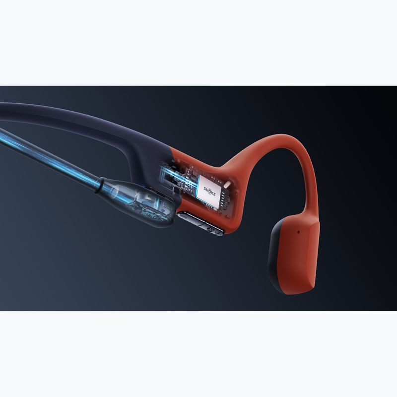 Bezdrôtové slúchadlá Červené  Shokz OpenSwim Pro 17