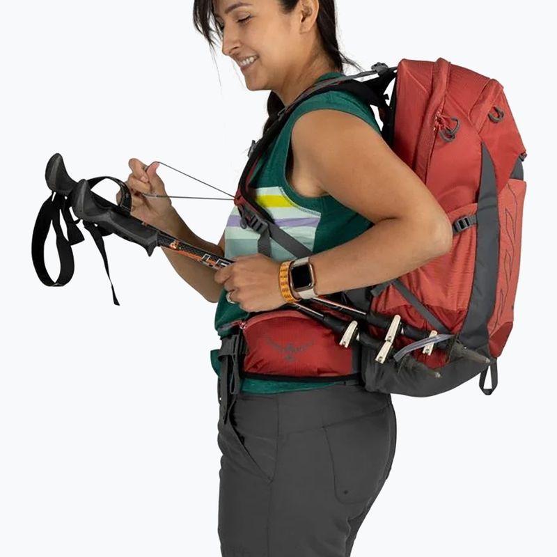 Osprey Tempest 22 l red pampas/coal grey dámsky turistický batoh 6