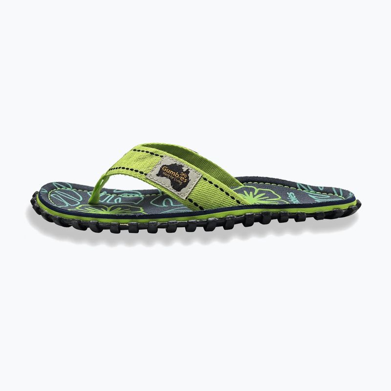 Žabky Gumbies Islander lime hibiscus 2