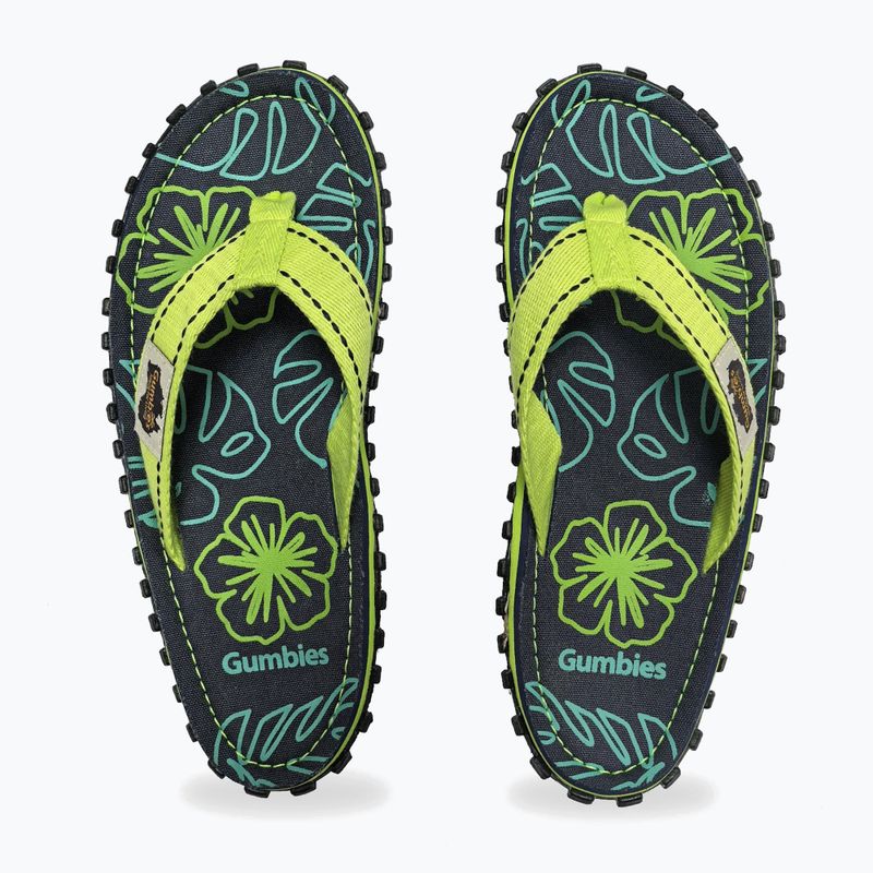 Žabky Gumbies Islander lime hibiscus 4