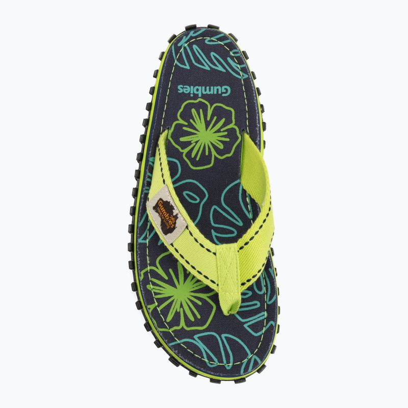 Žabky Gumbies Islander lime hibiscus 5